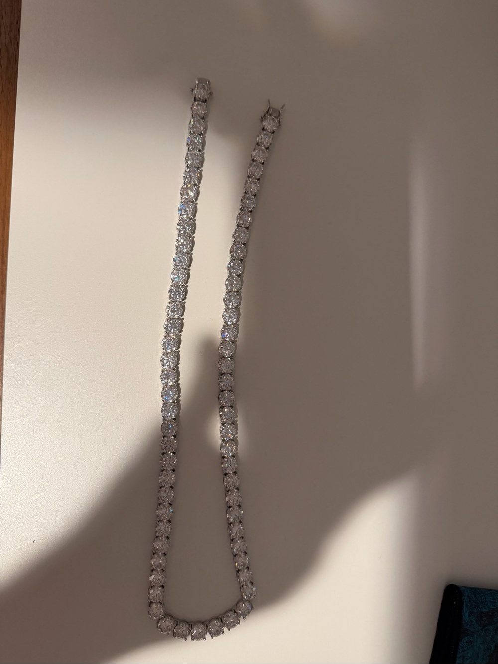 Iced out moissanite tennis chain